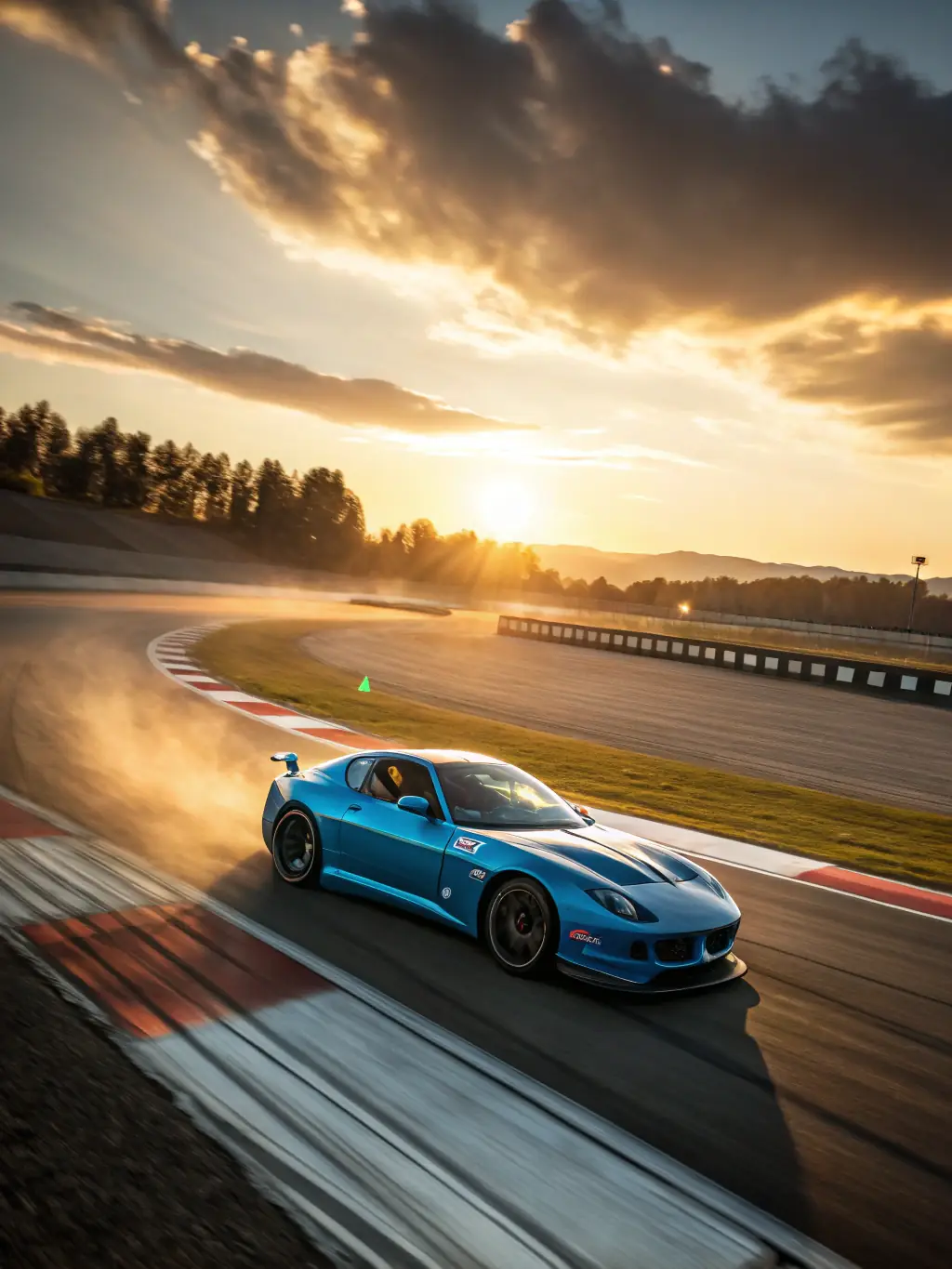 A dynamic shot of a supervised autocross event, with a modern sports car navigating a cone course, highlighting the skill development and competitive spirit fostered by ECURIE AUTOMOBILE PAYS D'AUGE.